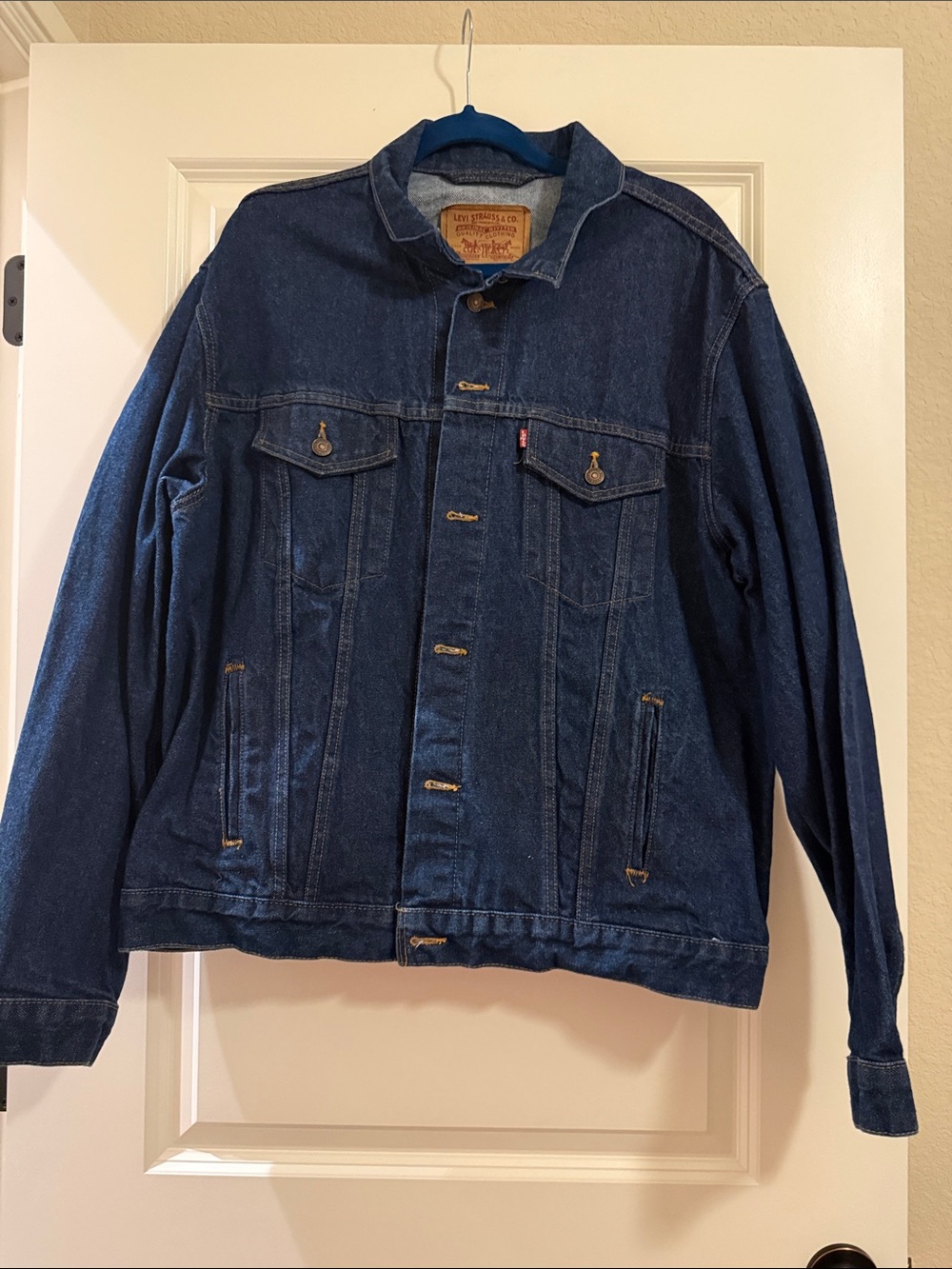 Original Levi Strauss Indigo Blue Denim Jacket - Men's Classic Trucker